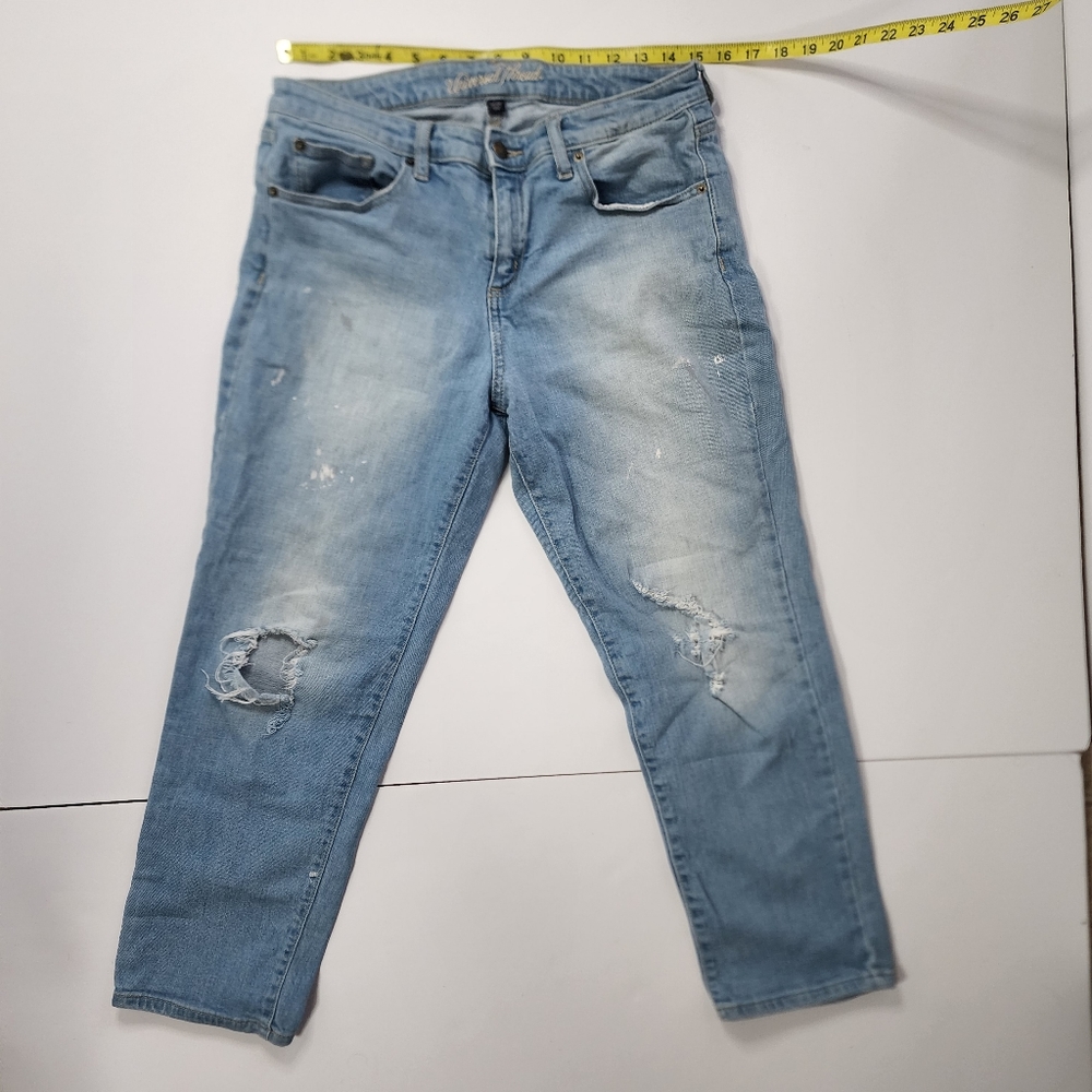 Universal Thread Mid Rise Boyfriend Crop Jeans Size 10/30 Regular